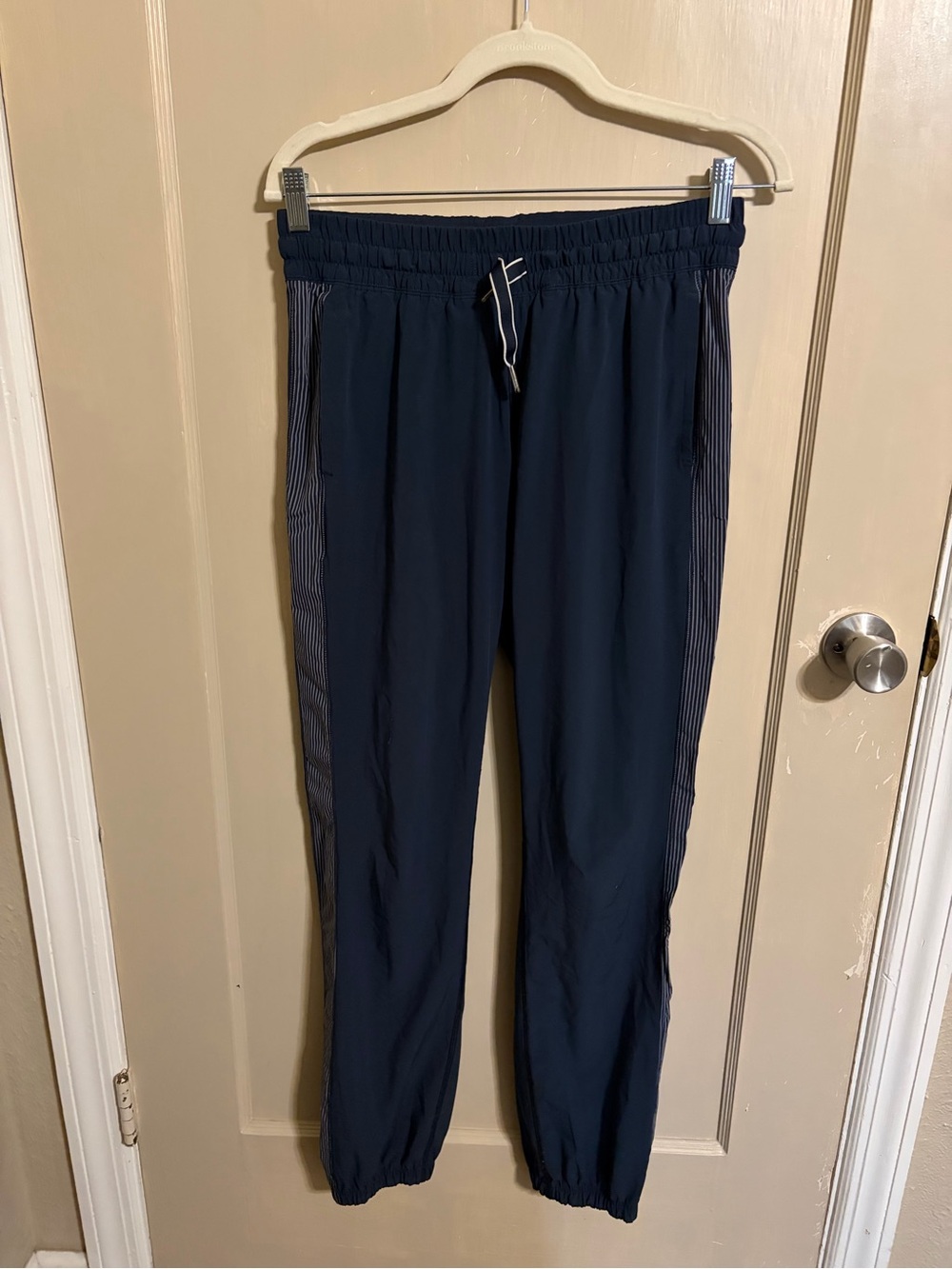 lululemon athletica Navy Blue Women's Track Joggers with Side Stripe